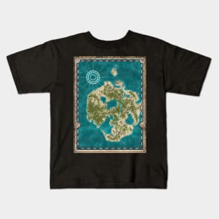 Pirate Adventure Map Kids T-Shirt